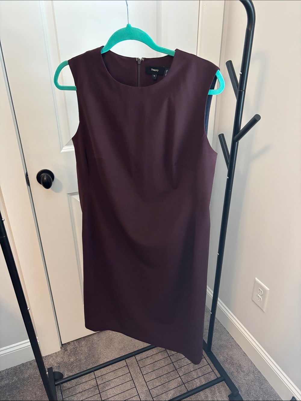 Theory Sleeveless Sheath Dress in Plum